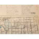 cca 1910-1920 Osijek (Eszék), Dárda und Valpovo (Valpó) katonai térkép, 1 : 75.000, rajta ceruzával írt feljegyzésekkel...
