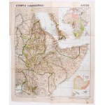 cca 1935 Etiópia (Abesszínia) térképe, 1 : 5.000.000, Bp., M. Kir. Állami Térképészet, jó állapotban, 59,5x47...