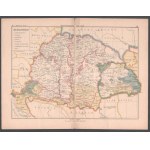 2 db történelmi térkép: Magyarország a Hunyadiak és Jagellók korában + Magyarország 1718-1848, kissé sérült, ragasztott...