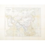 [ca 1880 Ázsia térkép], General-Karte von Asien, Glogau, F. Handtke, 70x87cm Kiadói szakadt papírborítóval...