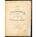 Neueste Violin Schule Wien, 1849. Diabelli. 39p. Rézmetszetű kotta, korabeli kötésben...