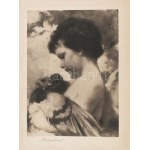 cca 1910 Benczúr Gyula (1844-1920) festménye után: Postagalamb. Nyomat, papír. Könyves Kálmán Rt. kiadása...