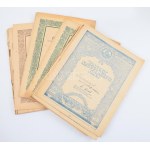 ca 1930 12 db iskolai füzet, képes illusztrált borítóval