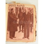 ca 1930-1931 A Pesti Napló képes magazin egy kötetnyi bekötött számai, korabeli félvászon kötésben...