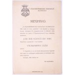 1932 A Zólyomvármegyei egyesület meghívója, budapesti jubláris közgyűlésre.