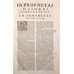 [Steen, Cornelis Cornelissen, van den] Cornelius a Lapide: Commentaria In Quatuor Prophetas Maiores. Auctore R. P...