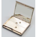 Art deco olasz vagy angol ezüst (Ag) utazó piperetartó szett, jelzett, FF mesterjeggyel, kipattintható fedelű részekkel...