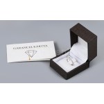 14 K fehérarany gyűrű brillekkel (0,5ct) K, WS2 jelzett, tanúsítvánnyal m: 55, m: 1,19 ct