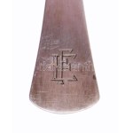 3 db ezüst evőeszköz, két villa, egy tálaló kanál. dianás, mesterjegyes, jelzett. 238 g