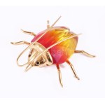 Sawarovski Paradise Insect ezüst (Ag) részekkel, certifikáttal, dobozában, jelzett, 6x5 cm