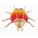 Sawarovski Paradise Insect ezüst (Ag) részekkel, certifikáttal, dobozában, jelzett, 6x5 cm