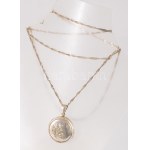 Ezüst (Ag) fényképtartó medálos nyaklánc, jelzett, nettó 13,9g