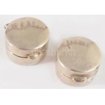 2 darab ezüst (Ag) pirulatartó, jelzés nélkül, nettó 8,7g