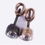 Arany (Au) fülbevaló pár, kővel, 14K, bruttó 1,36g