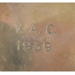 1939 V.A.C. felirattal ezüst (Ag) tálka, jelzett, d: 7,5 cm, nettó 10g