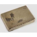 Ezüst (Ag) dobozka, jelzett, 5,5x8 cm, nettó 54g