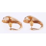 Arany (Au) fülbevaló pár, 14k, jelzett, nettó 2,2g