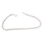 Ezüst(Ag) dupla szemes karkötő, jelzett, h: 19 cm, nettó: 1,4 g