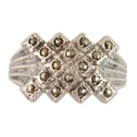 Ezüst (Ag) gyűrű, jelzett 6,39 g m: 52