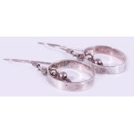 Ezüst (Ag) golyós, karikás fülbevalópár, jelzett, 3,1×1,4 cm, nettó: 2,1 g