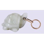 Jáde medál arany (Au) szerelékkel, 14k, jelzett, h: 4 cm