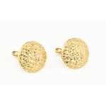 Arany (Au) fülbevaló pár, jelzett, 14k, 1,9g