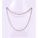 Ezüst (Ag) háromsoros nyaklánc. 23 g 75 cm