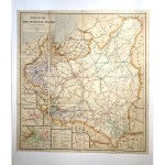 Map. Railroads of the Republic of Poland. Compiled by Wladyslaw Groszek 1930. rare!