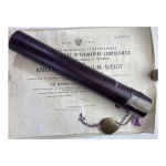 Diploma with the seal of the Lviv Academy of Veterinary Medicine for Jozef Teofil Weigt with the signatures of Bronislaw Janowski, Alfred Trawinski, Alexander Zakrzewski. 1931 UNIQUE!