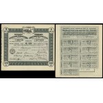 Towarzystwo Akcyjne Warszawskich Dróg Żelaznych Dojazdowych, 1 share for 320 zlotys, 1929, Warsaw