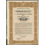 Republic of Poland (1918-1939), set: bond 4 1/2 % internal state loan for 100 and 500 zlotys, 1937, Warsaw