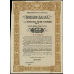 Republic of Poland (1918-1939), set: bond 4 1/2 % internal state loan for 500 and 1,000 zlotys, 1937, Warsaw