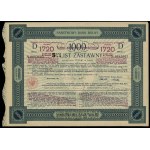 State Agricultural Bank, 5 1/2% bearer mortgage bond for 1720 zlotys in gold, 31.05.1927, Warsaw