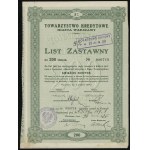Towarzystwo Kredytowe miasta Warszawy, set of 4 mortgage bonds, 1924, Warsaw