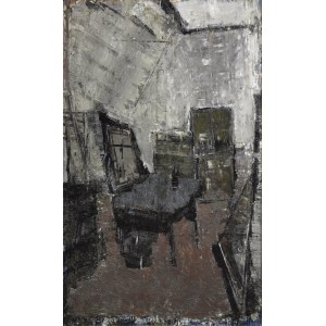 Jacek SIENICKI (1928-2000), Interiér ateliéru, 1992