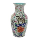 Unusual vase decorated with a cat, China, Unusual vase decorated with a cat, China
