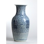Baluster vase painted in blue, Baluster vase painted in blue