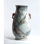 A rare Hu vase in "Qianjiang" family pink porcelain, China, A rare Hu vase in "Qianjiang" family pink porcelain, China