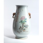 A rare Hu vase in "Qianjiang" family pink porcelain, China, A rare Hu vase in "Qianjiang" family pink porcelain, China