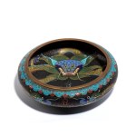 Bowl, cloisonné with dragon, China, Bowl, cloisonné with dragon, China