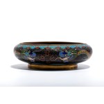 Bowl, cloisonné with dragon, China, Bowl, cloisonné with dragon, China