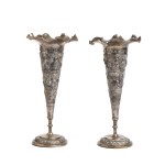 Pair of silver vases, Pair of silver vases