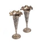 Pair of silver vases, Pair of silver vases
