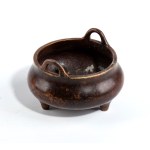 A bronze tripod censer, China, A bronze tripod censer, China