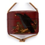 Lacquer inro with netsuke, Japan, Lacquer inro with netsuke, Japan