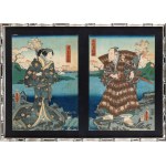 Pair of woodblock prints by Utagawa Kunisada (Toyokuni III), Japan, Pair of woodblock prints by Utagawa Kunisada (Toyokuni III), Japan