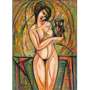Eugene Gerlach, Carrying a Jug - nude, 2017