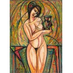 Eugene Gerlach, Carrying a Jug - nude, 2017