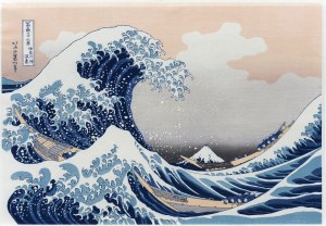 Katsushika Hokusai (1760-1849), Wielka fala (Widok przez fale u wybrzeży Kanagawy), wyd. Adachi, Tokio/Japonia, okres Showa, 1972 r.