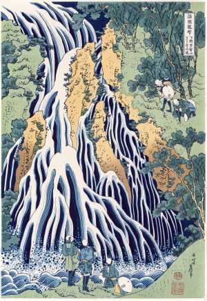 Katsushika Hokusai (1760-1849), Wodospad Kirifuri, z serii: Wycieczka do wodospadów, wyd. Adachi, Tokio/Japonia, 1972 r.